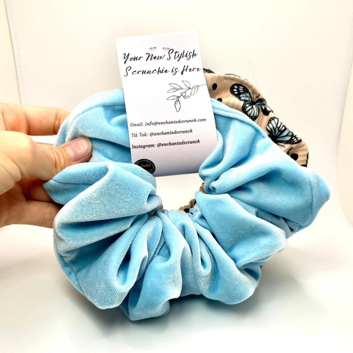 Blue Butterfly Summer Scrunchie Set