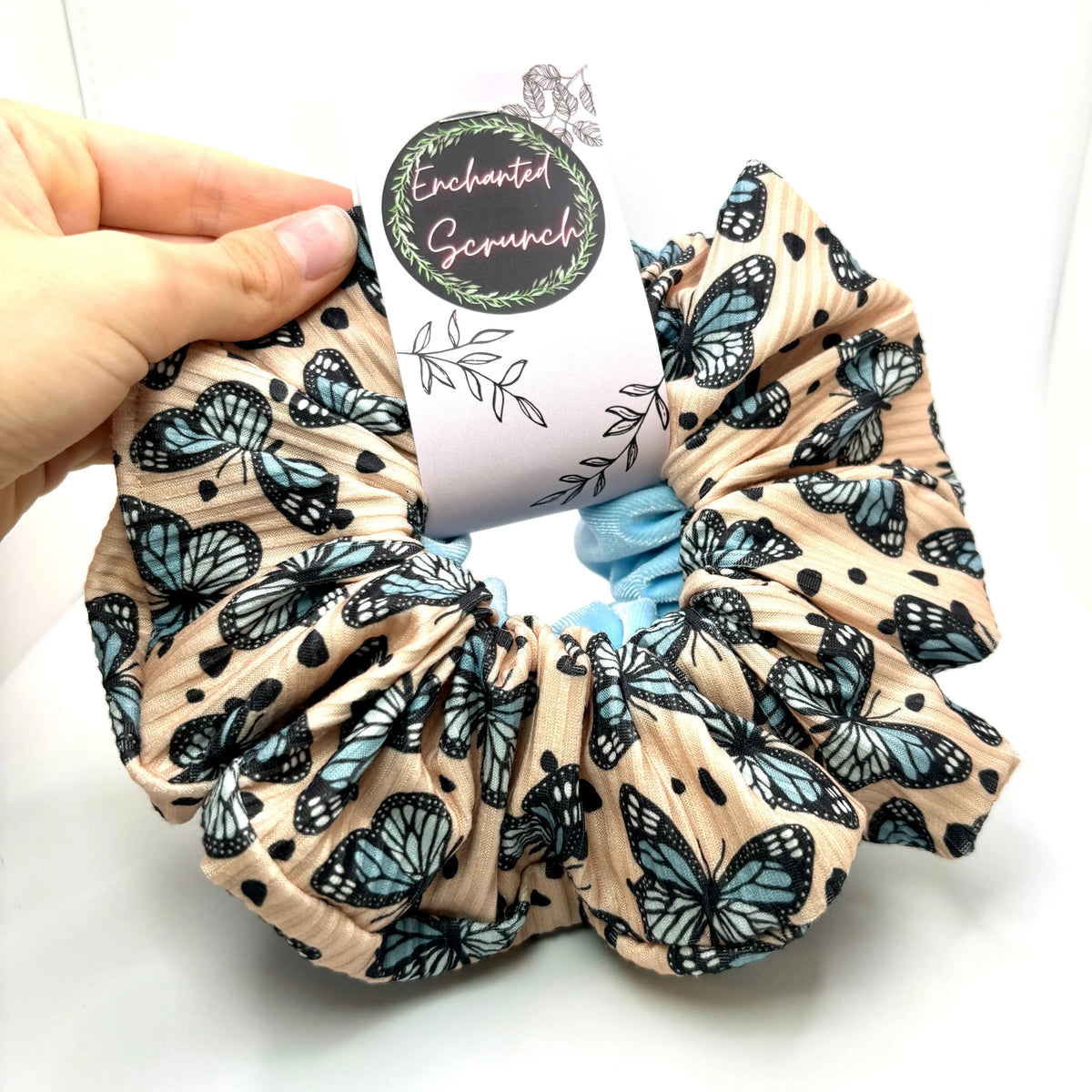 Blue Butterfly Summer Scrunchie Set