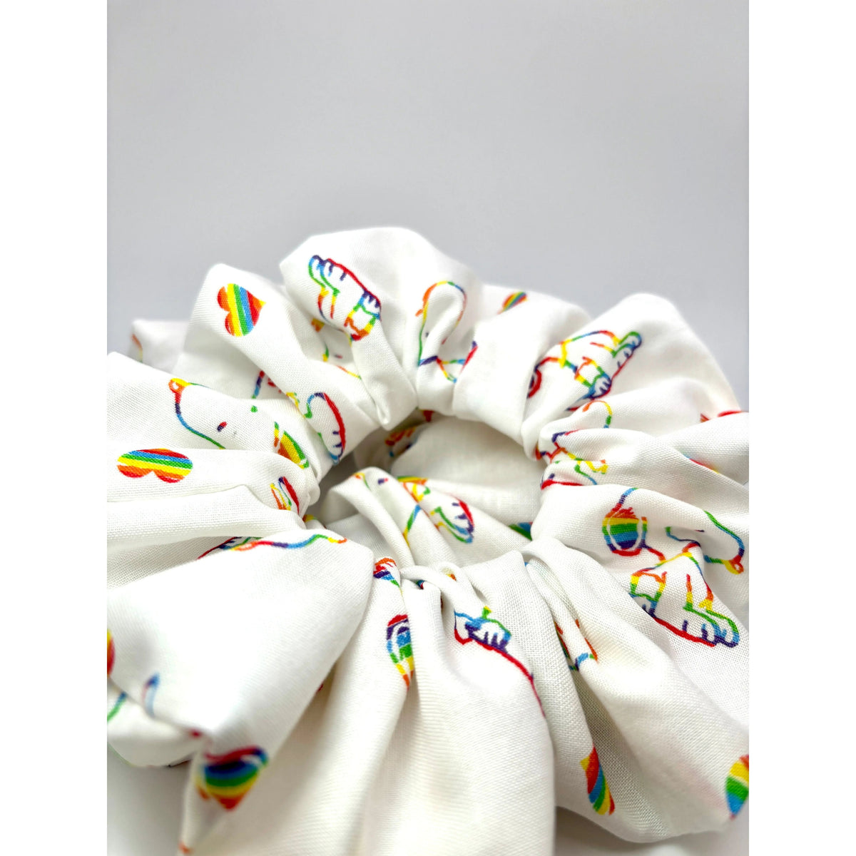 Rainbow Snoopy Scrunchie