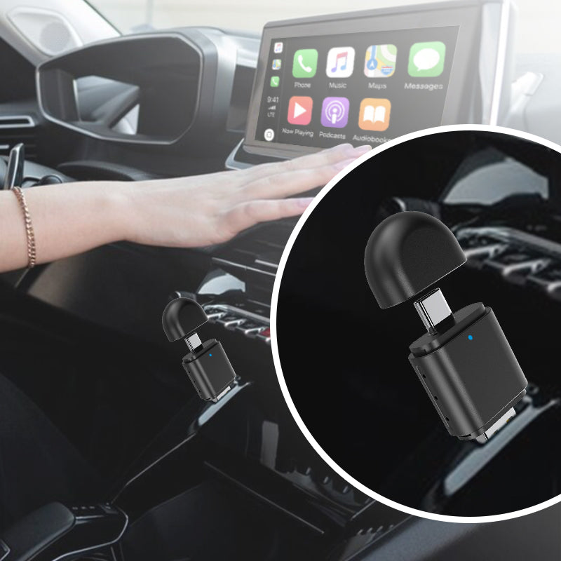 2-in-1 Wireless CarPlay & Android Auto Adapter | USB & Type-C Plug | 5.8GHz Wi-Fi