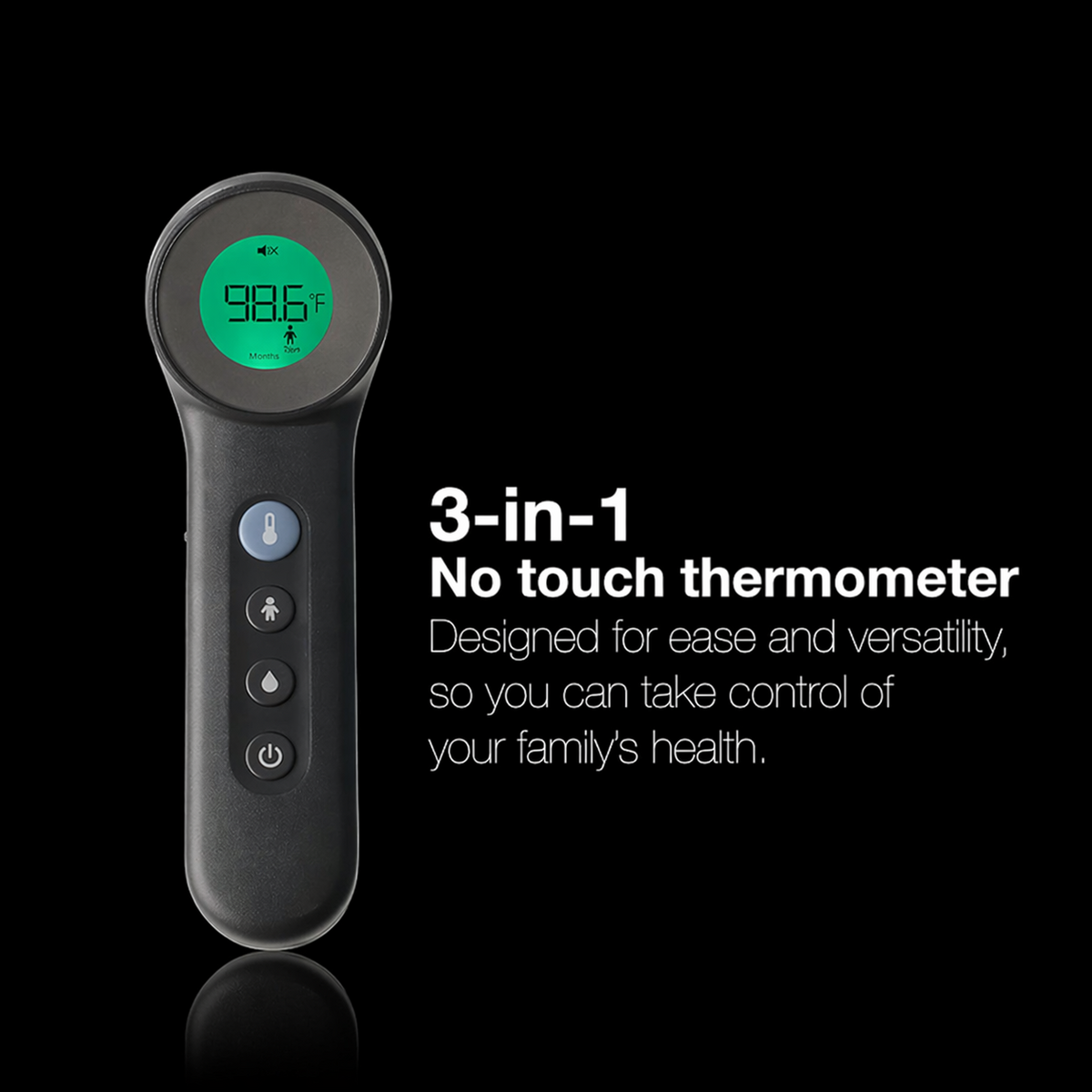 Braun Forehead Thermometer 3-in-1 Non-Contact Digital Thermometer, Age Precision Technology, Fast 2-Second Reading, Color-Coded LCD Display