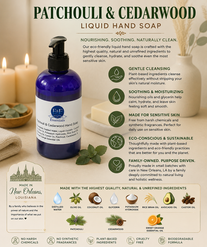 Patchouli & Cedarwood Liquid Hand Soap