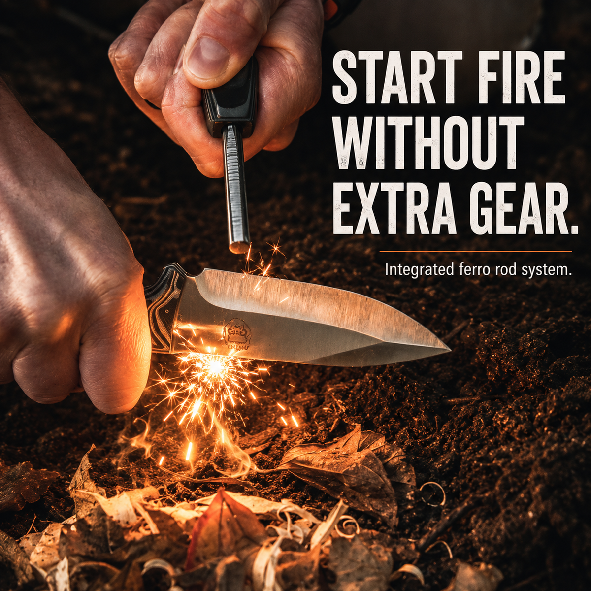 "The Silverback" Full Tang D2 Survival Camping Knife Gift Set