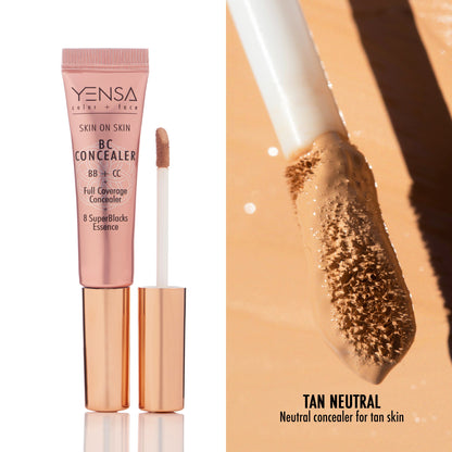 Skin On Skin BB + CC Full Coverage Hyaluronic Serum Concealer