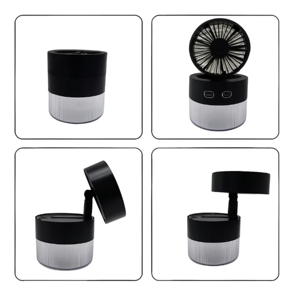Mist Cooling Fan Compact Desktop Fan with Water Mist Feature Assorted Colors