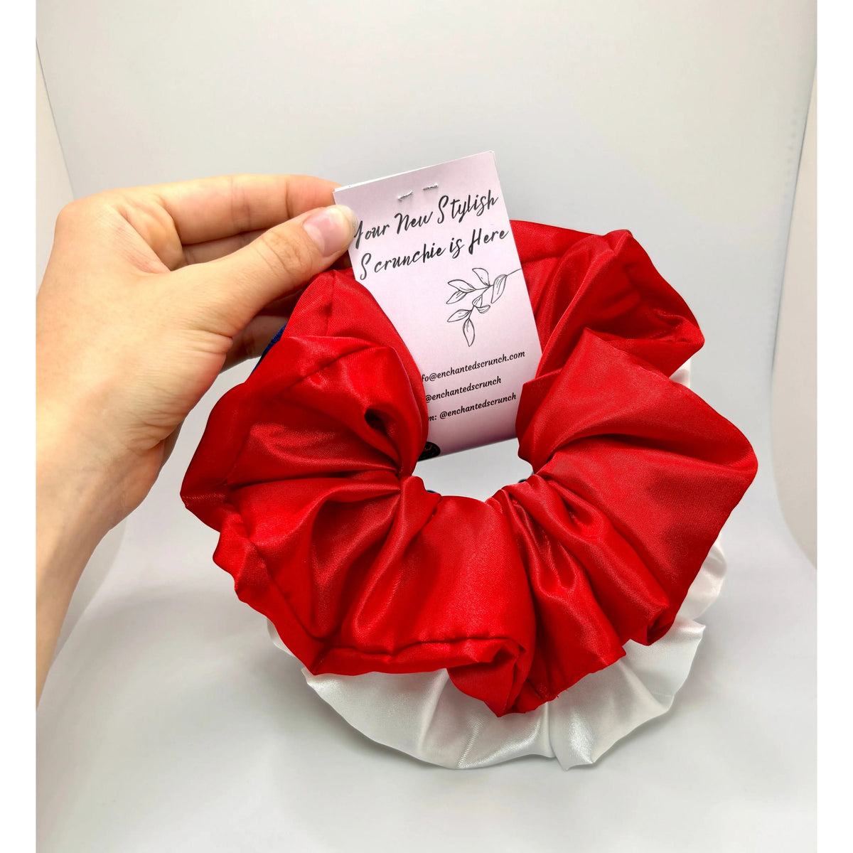 Silk Red, White, & Blue Scrunchie Trio