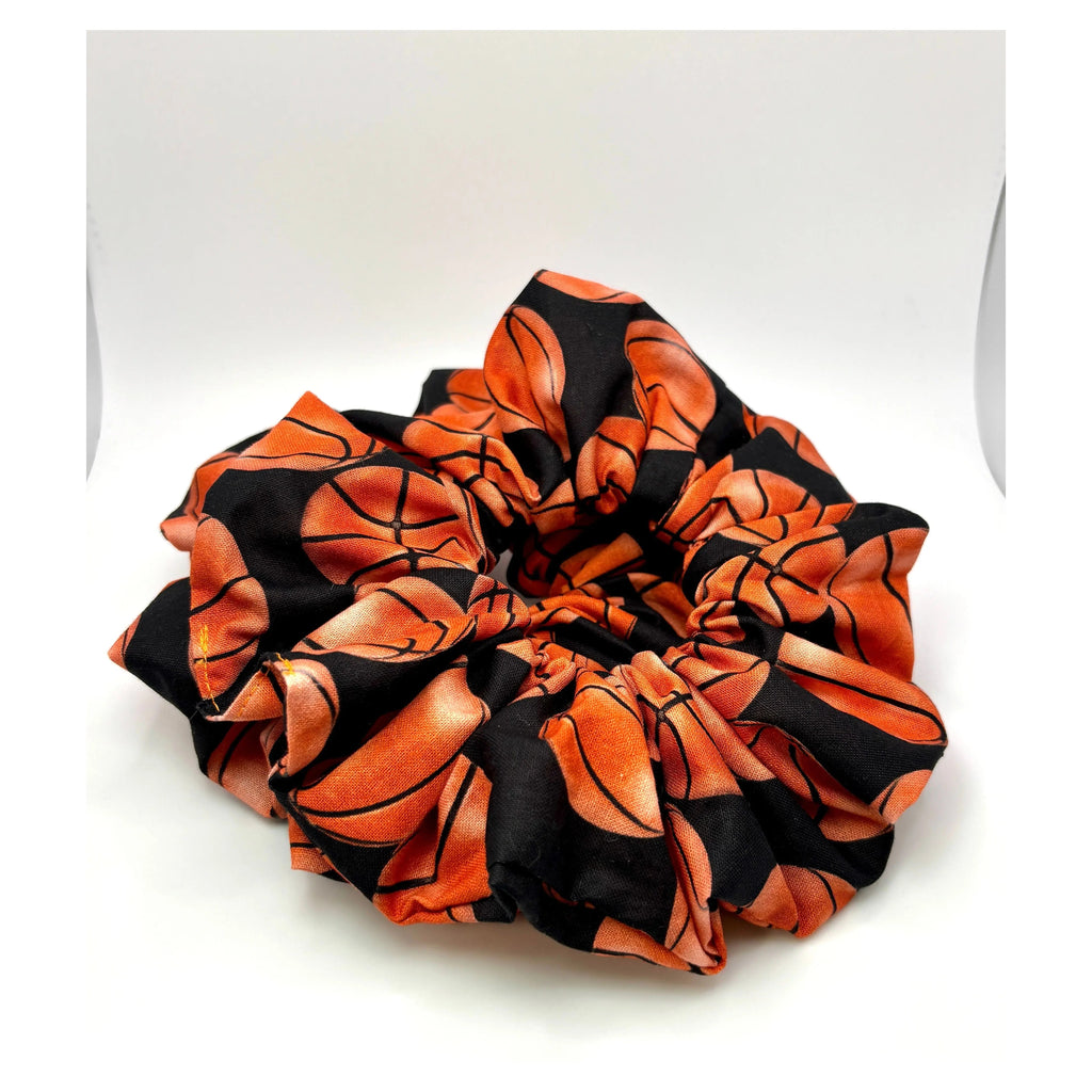 Black Basketball Scrunchie