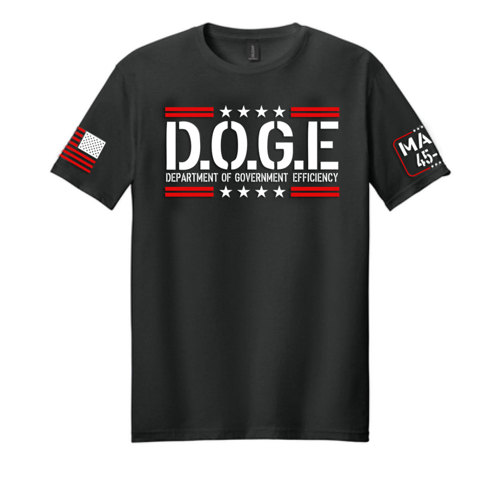 D.O.G.E. Black T-Shirt w/red
