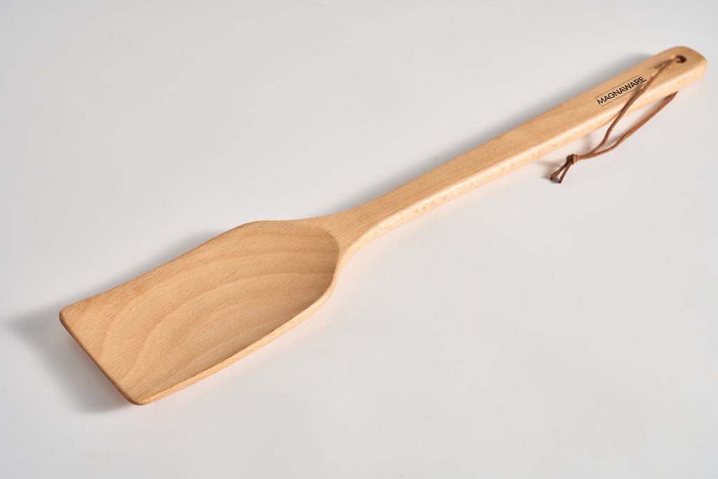 Extra Long Wooden Spatula - 18-inch Heavy Duty Stir Paddle for Cooking in Big Pots & Wall Décor - Solid Natural Hard Wood Large Spatula.