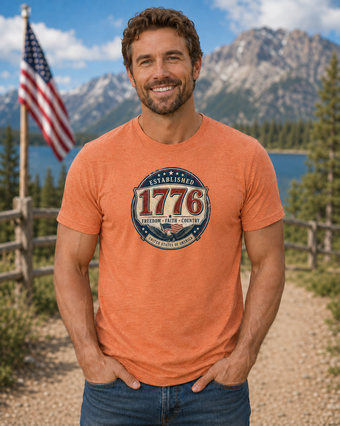1776 Freedom Heritage Patriotic Fourth Of July T-Shirt