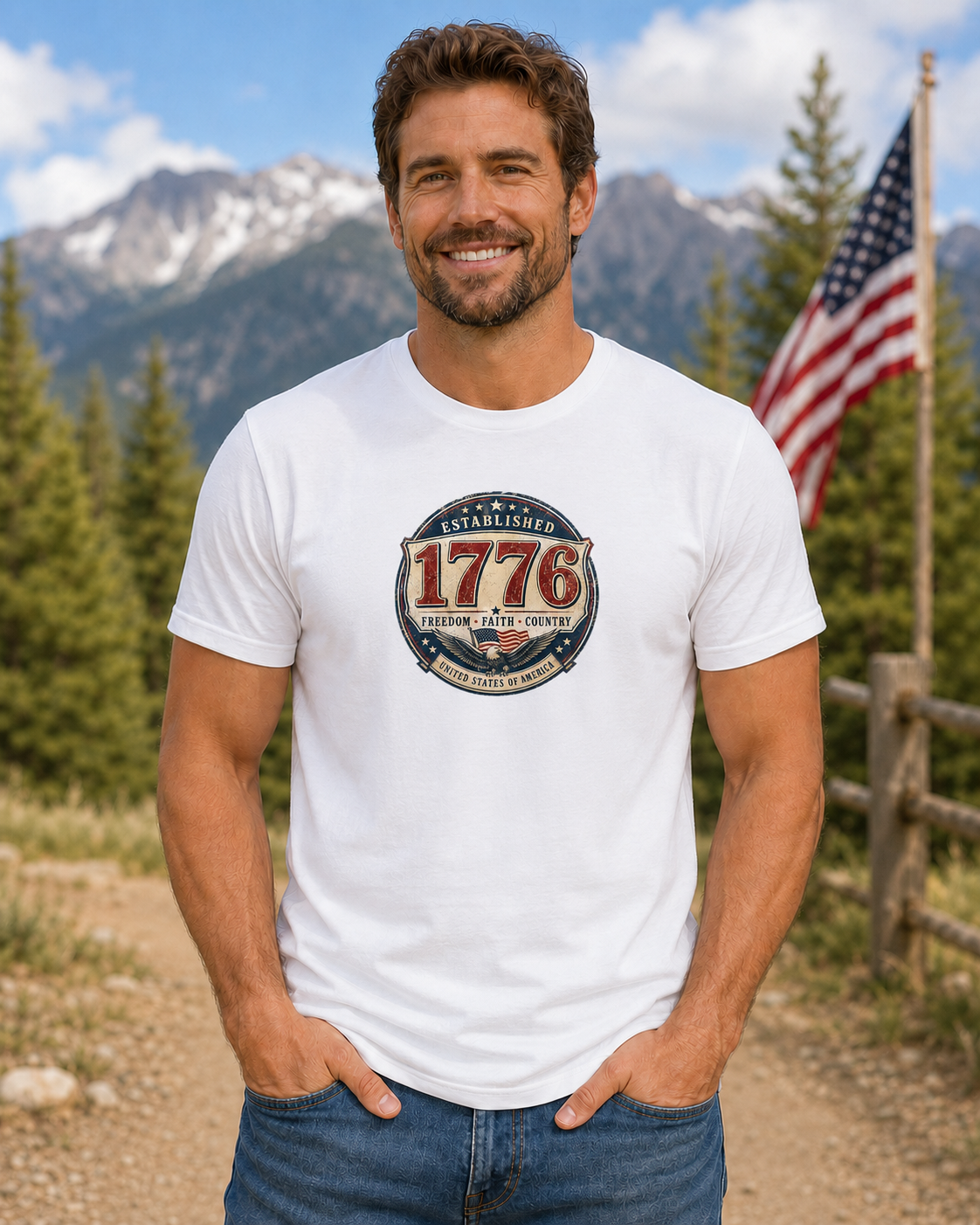 1776 Freedom Heritage Patriotic Fourth Of July T-Shirt