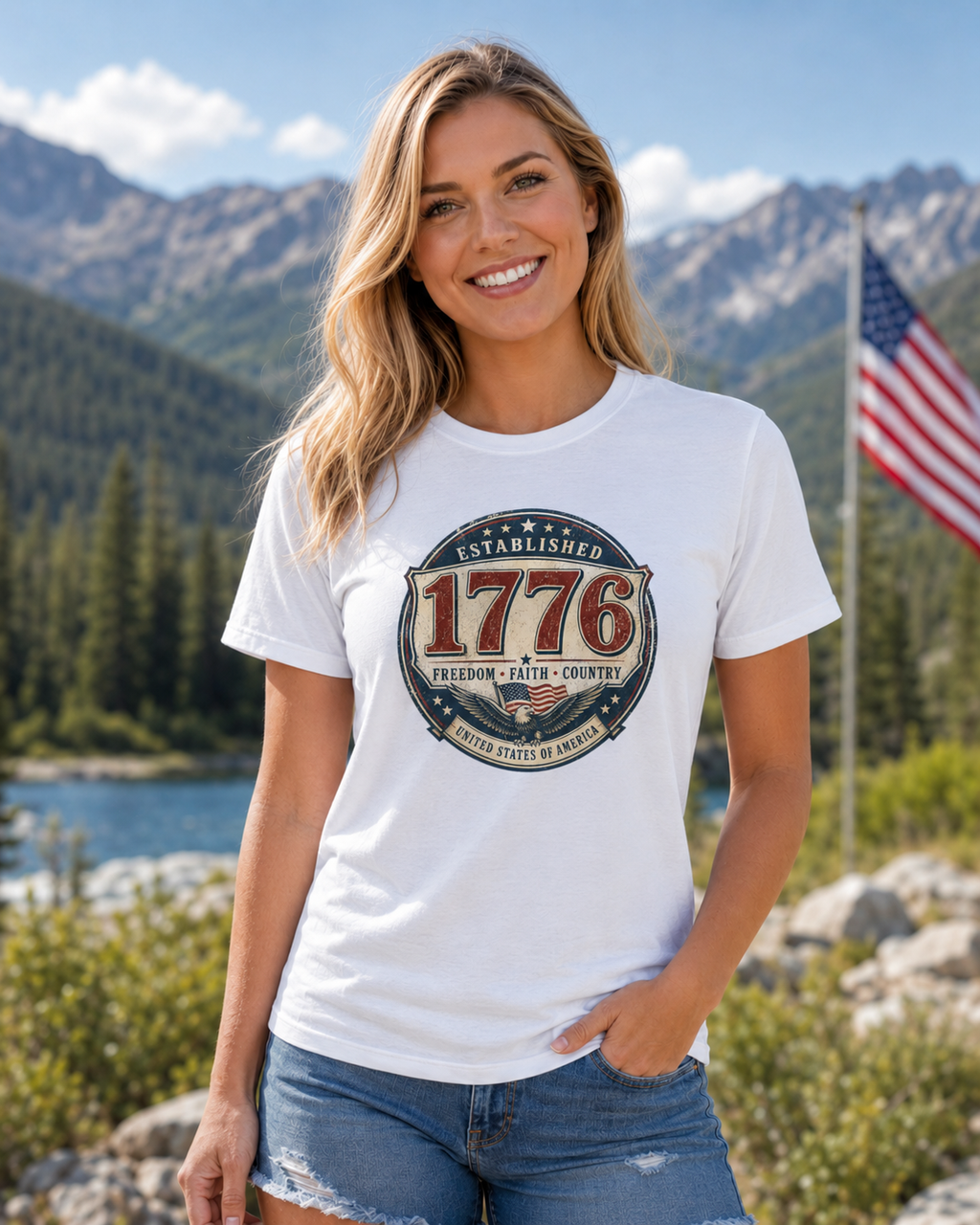 1776 Freedom Heritage Patriotic Fourth Of July T-Shirt