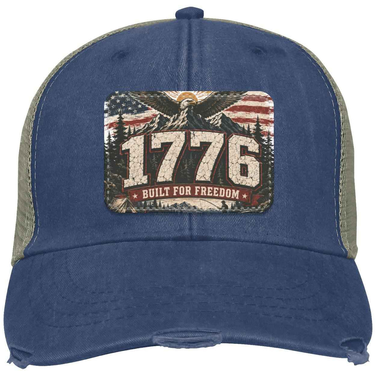 1776 Built For Freedom Distressed Ollie Cap