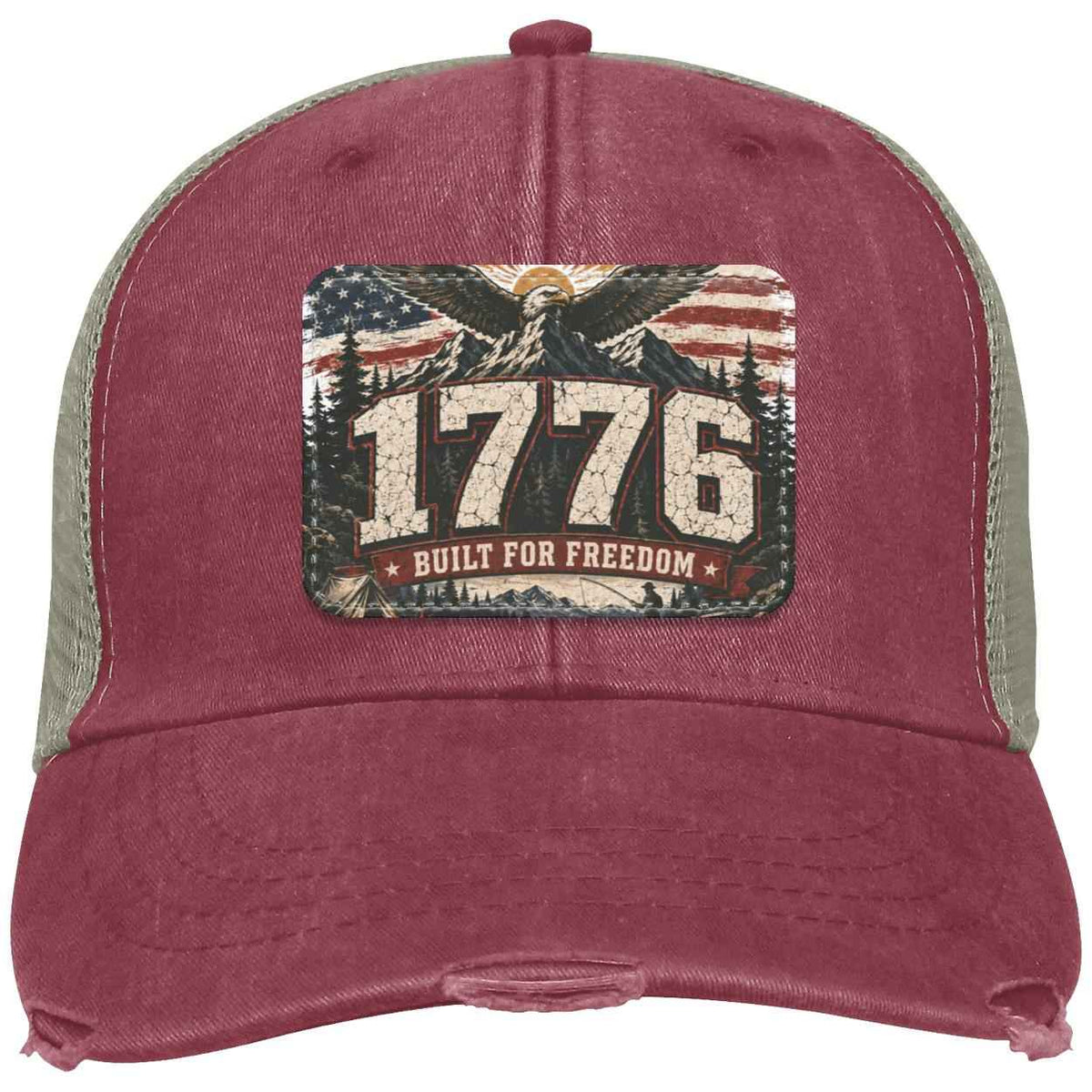 1776 Built For Freedom Distressed Ollie Cap