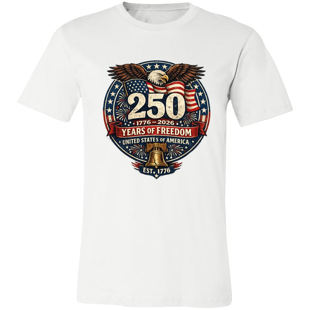 Vintage T-Shirt 250 Years Of Freedom Rustic Patriotic America