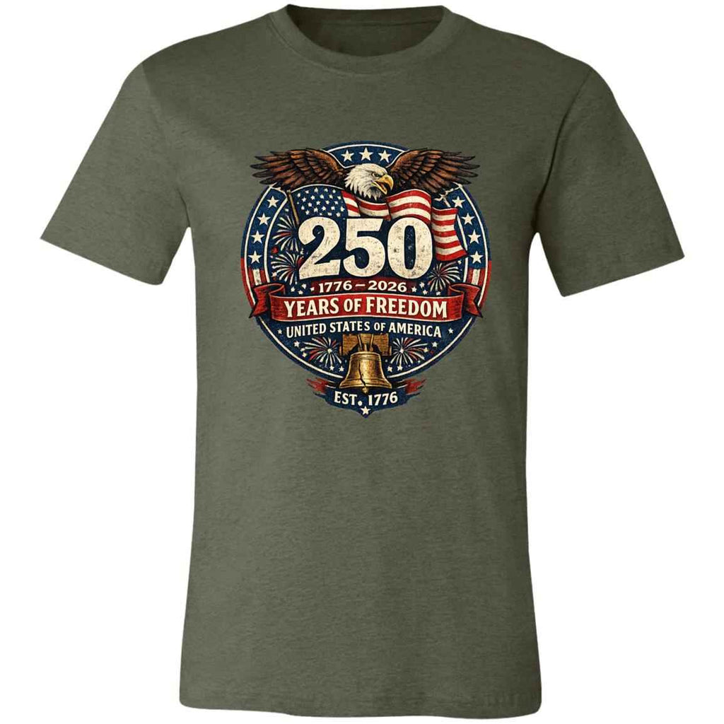 Vintage T-Shirt 250 Years Of Freedom Rustic Patriotic America