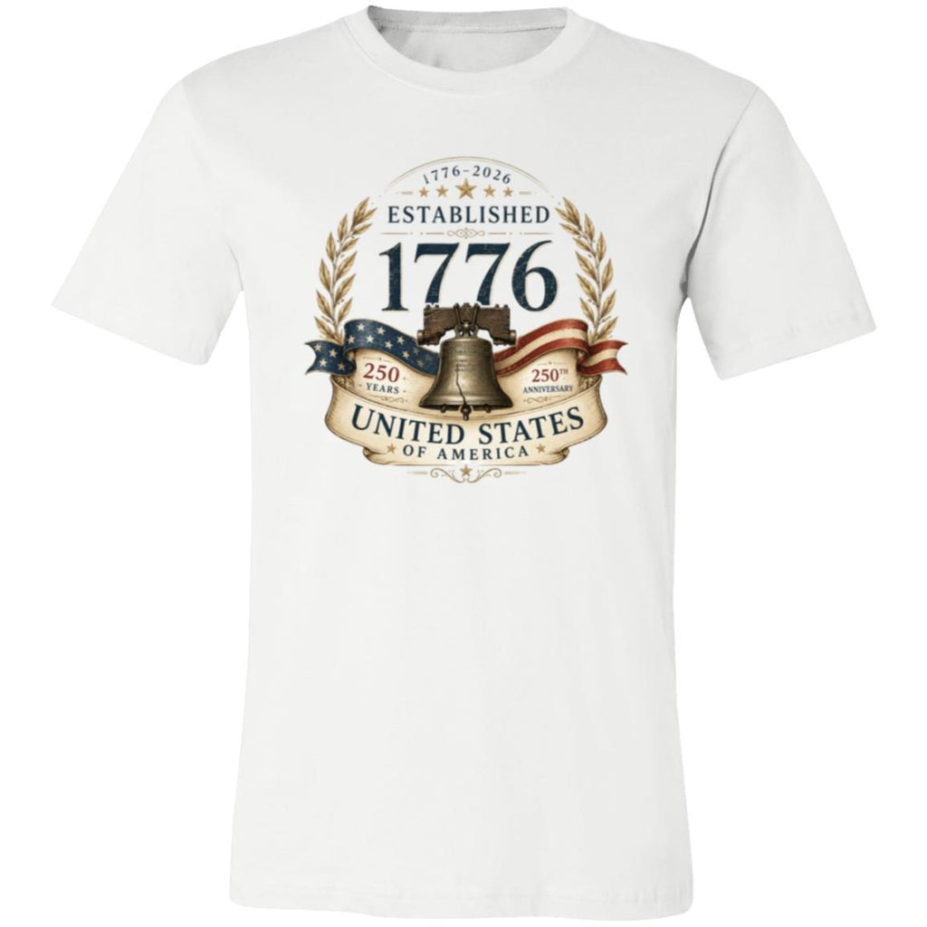 Vintage T-Shirt Premium Americana Established 1776 Patriotic Anniversary