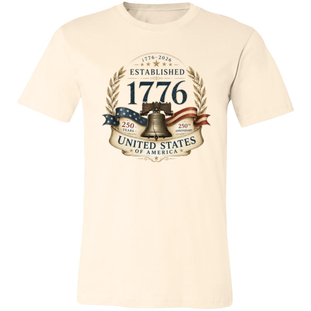 Vintage T-Shirt Premium Americana Established 1776 Patriotic Anniversary