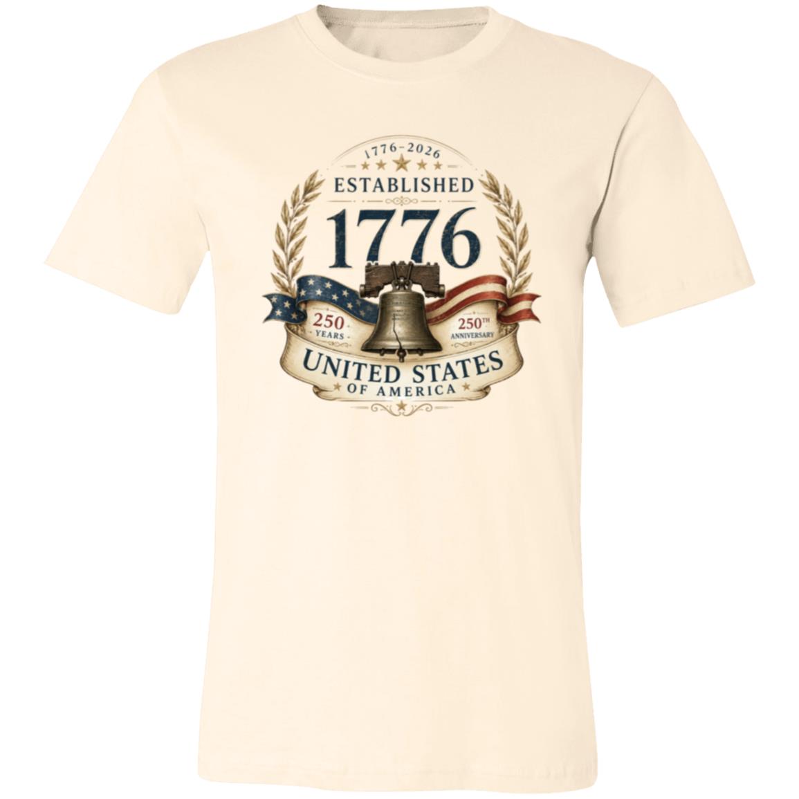 Vintage T-Shirt Premium Americana Established 1776 Patriotic Anniversary