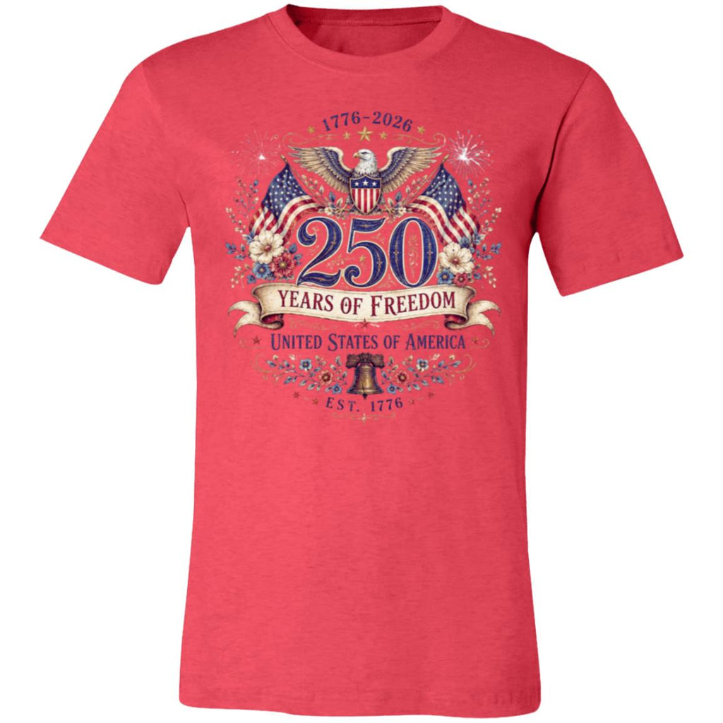 Ladies Vintage T-Shirt 250 Years of Freedom Patriotic America