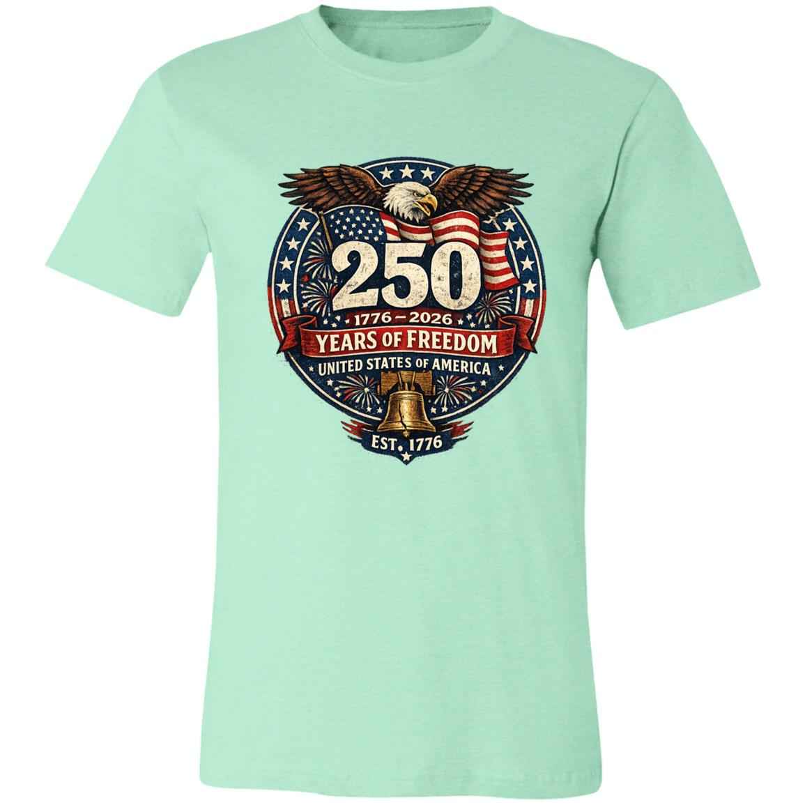Vintage T-Shirt 250 Years Of Freedom Rustic Patriotic America