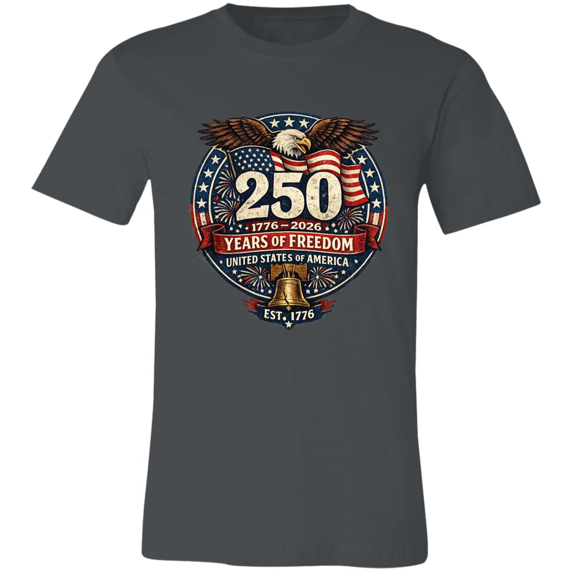 Vintage T-Shirt 250 Years Of Freedom Rustic Patriotic America