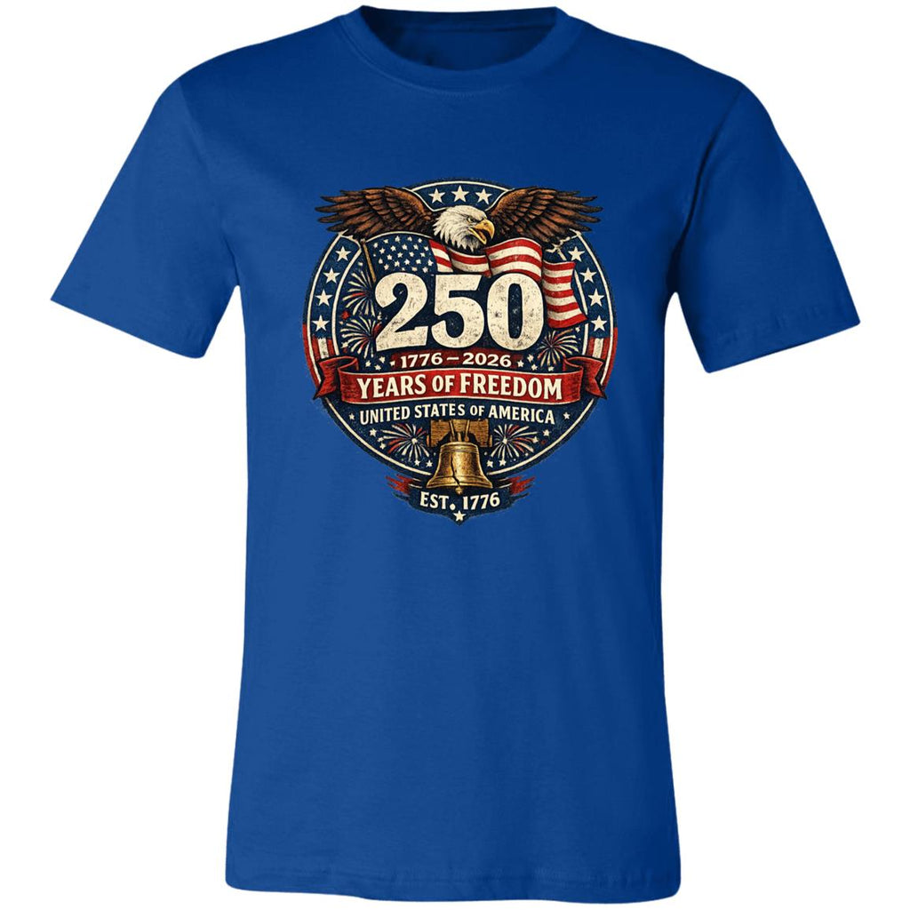 Vintage T-Shirt 250 Years Of Freedom Rustic Patriotic America