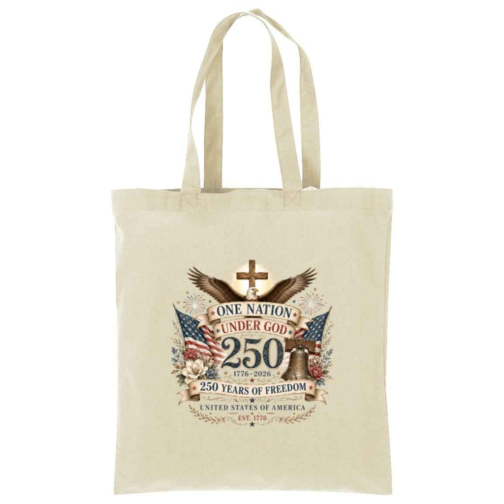 Core Cotton Tote Ladies One Nation Under God
