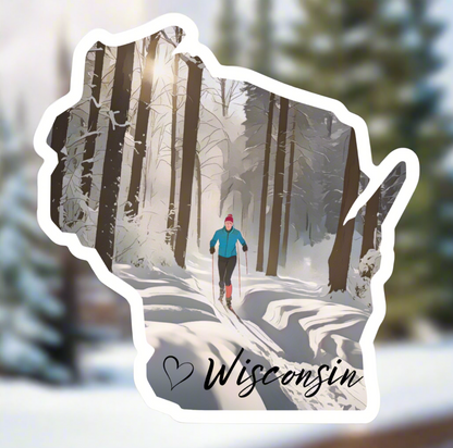 Wisconsin XC Ski Sticker
