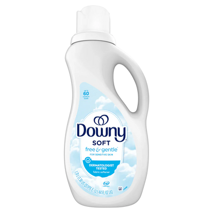 Downy Ultra Free & Gentle Hypoallergenic Laundry Liquid Fabric Softener 60 Loads - 44oz