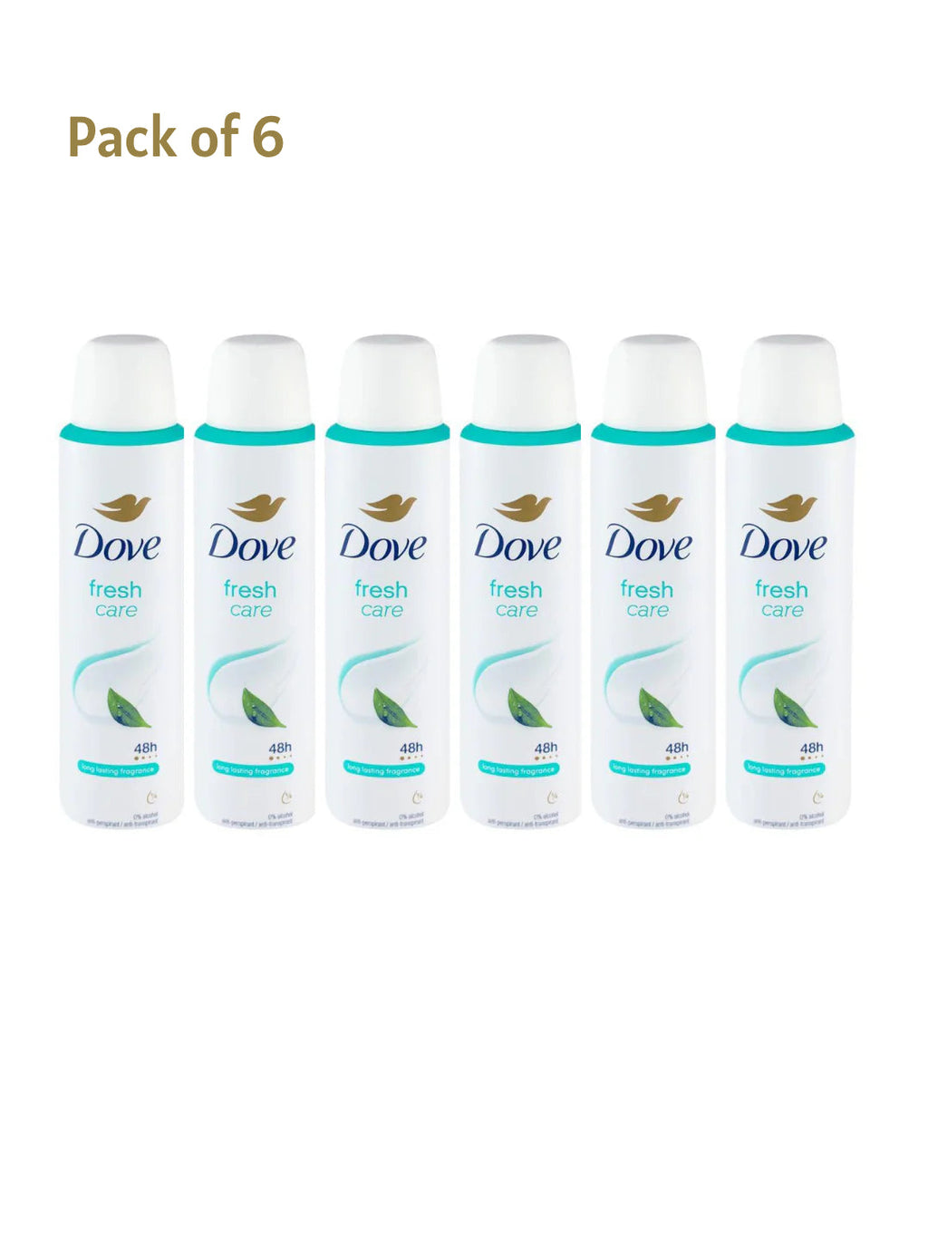 Dove Anti-Perspirant Deodorant Spray 48H Protection 150 ml Each Pack of 6
