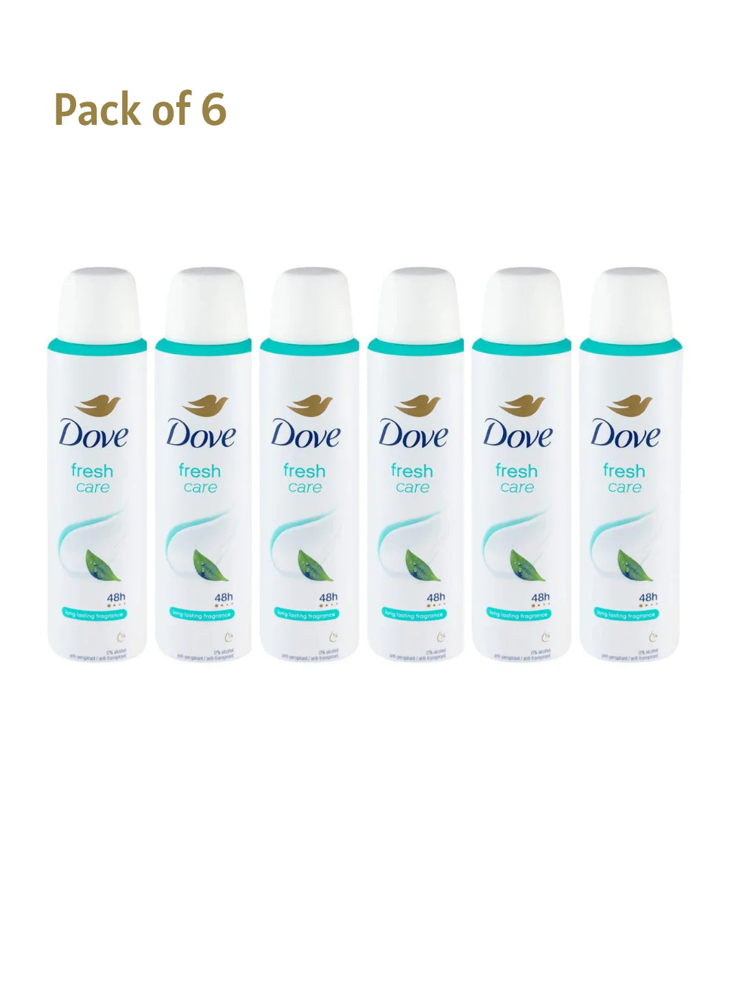 Dove Anti-Perspirant Deodorant Spray 48H Protection 150 ml Each Pack of 6