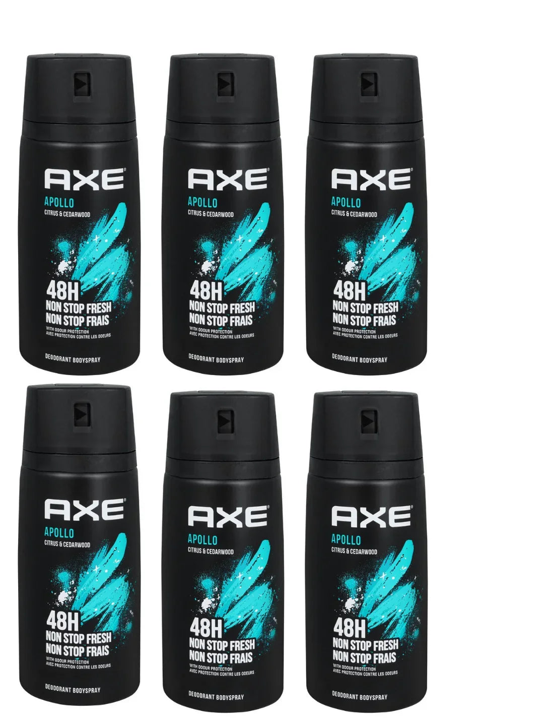 Axe Men’s Deodorant Spray 150 ml – Long‑Lasting Fragrance - Pack of 6