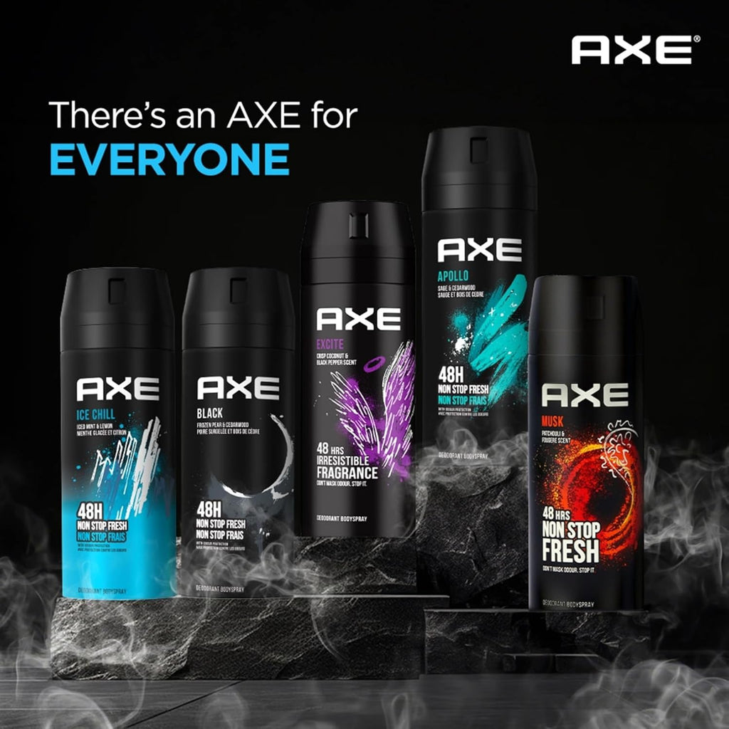 Axe Men’s Deodorant Spray 150 ml – Long‑Lasting Fragrance - Pack of 6