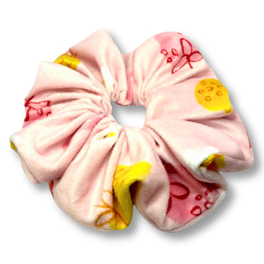 Pink Fruit Minky Scrunchie