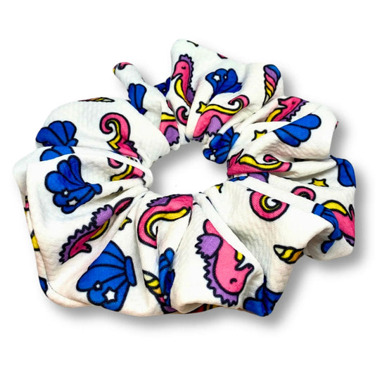 Seahorse Summer Bullet Scrunchie
