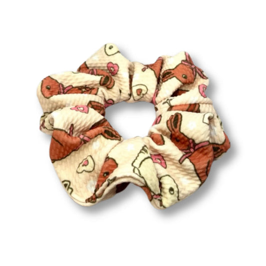 Mini Chocolate Bunny Easter Bullet Scrunchie