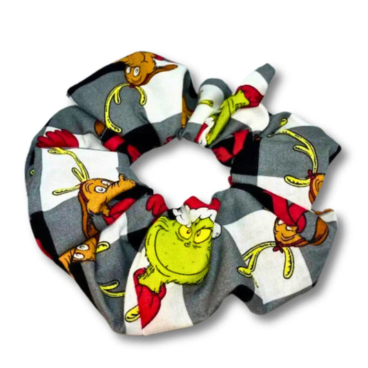 Buffalo Grinch and Max Christmas Scrunchie