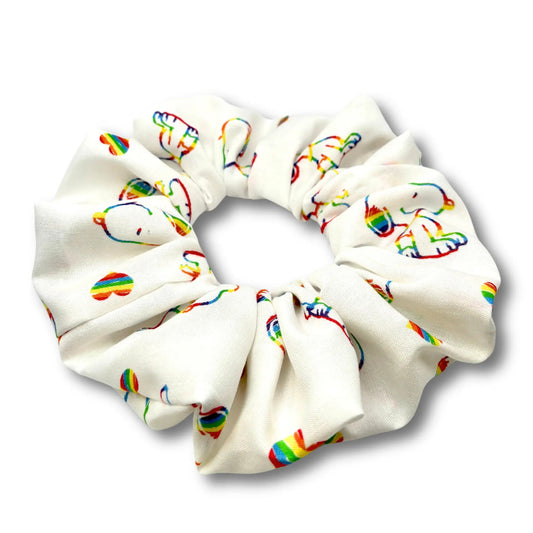 Rainbow Snoopy Scrunchie