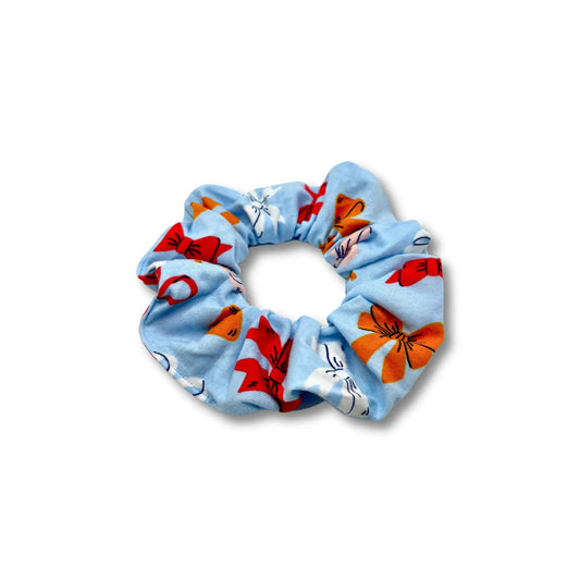Mini Blue Bow Scrunchie