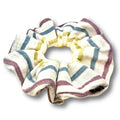 Rainbow White Striped Scrunchie