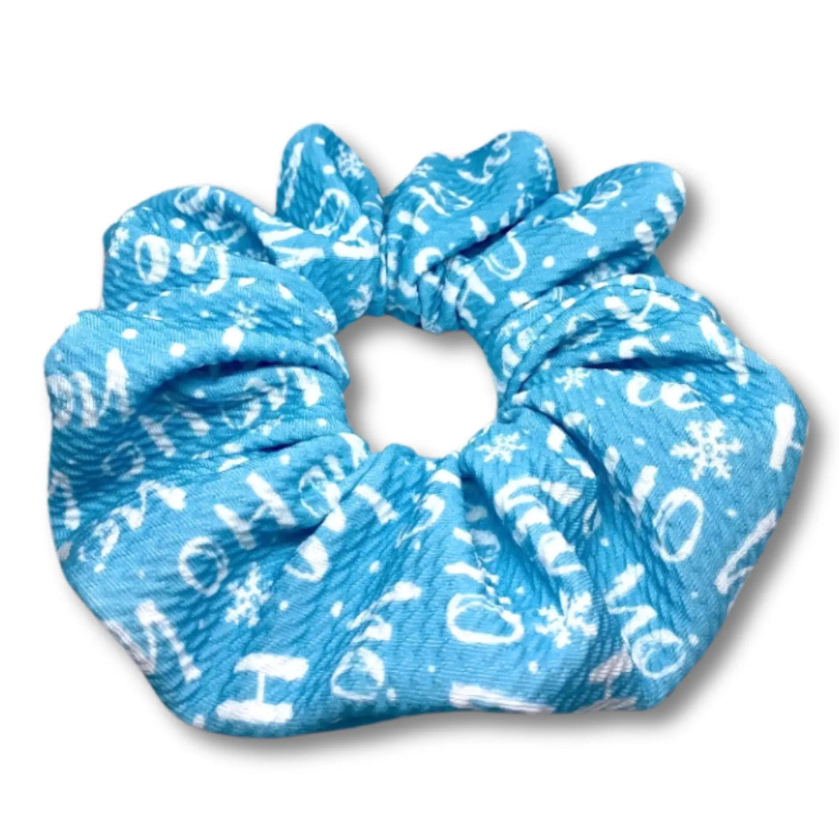 Hohoho Blue Christmas Bullet Scrunchie
