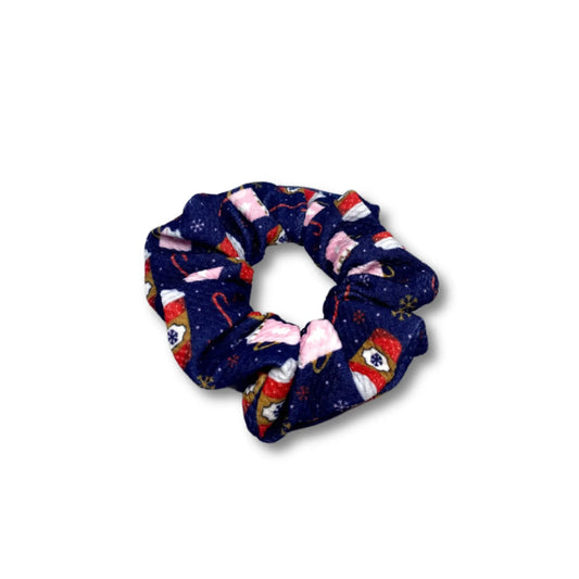 Mini Blue Hot Chocolate Christmas Bullet Scrunchie
