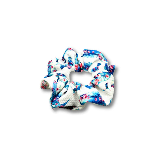 Mini Whale Summer Bullet Scrunchie
