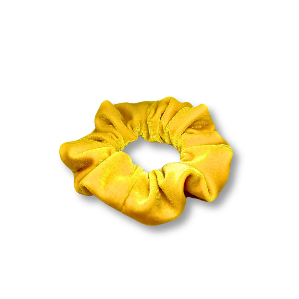 Mini Yellow Velvet Scrunchie