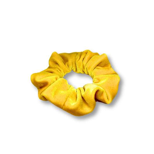 Mini Yellow Velvet Scrunchie