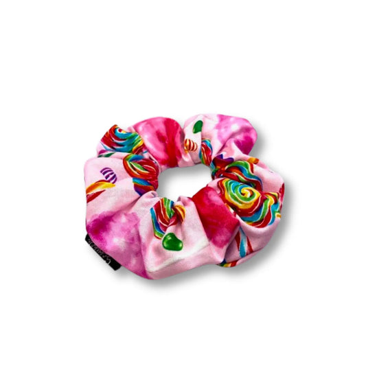 Mini Pink Candy Scrunchie