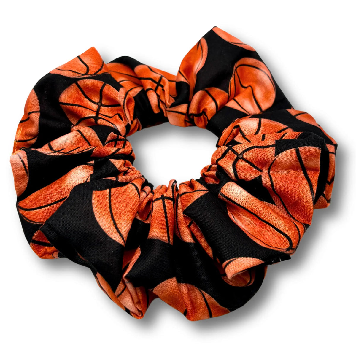Black Basketball Scrunchie