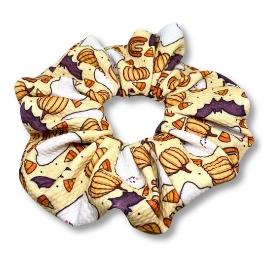 Ghost and Bat Bullet Halloween Scrunchie