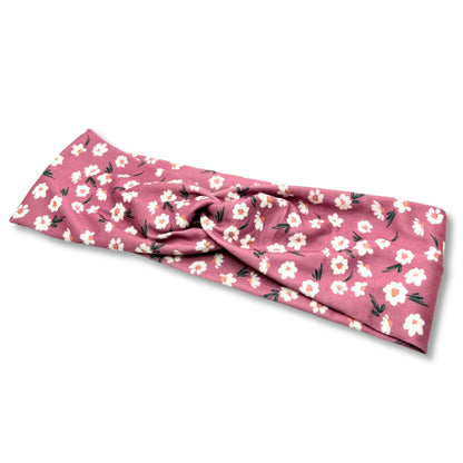 Fall Dusty Floral Twist Knot Headband